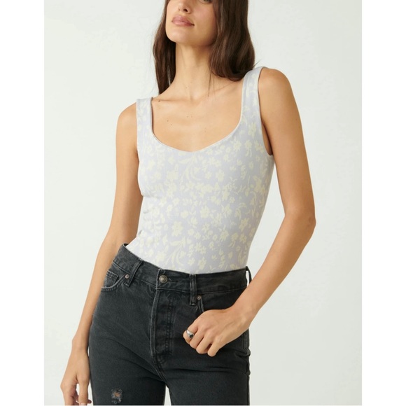 Free People Clean Lines Printed Bodysuit - Picture 2 of 3